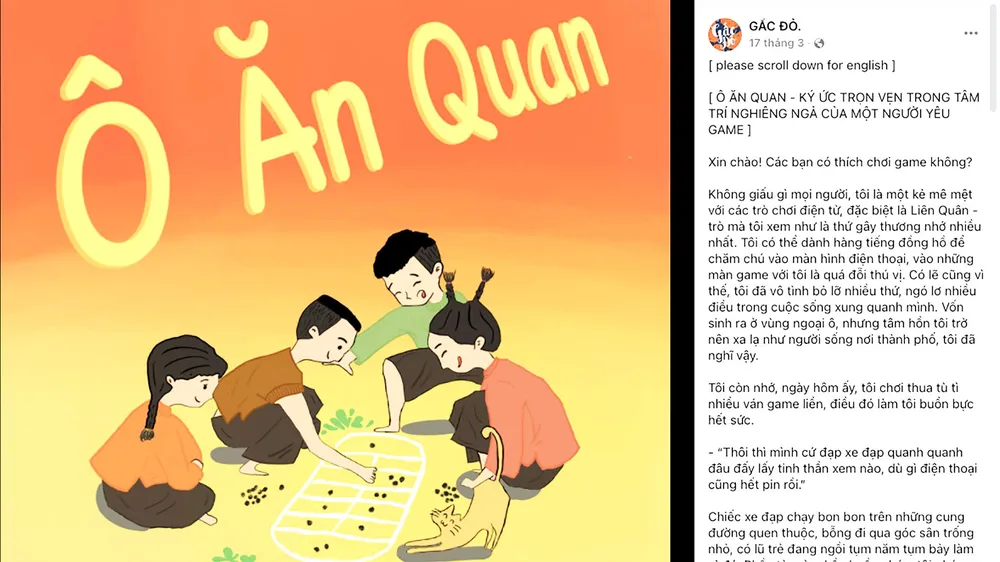 Bài viết chia sẻ về văn hóa Việt Nam và hình ảnh trên fanpage Gấc đỏ
