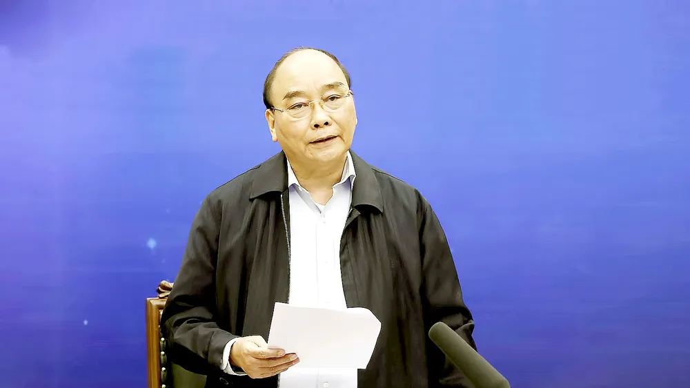 Chủ tịch nước Nguyễn Xuân Phúc phát biểu tại buổi giám sát của Đoàn đại biểu Quốc hội TPHCM, chiều 27-12. Ảnh: TTXVN