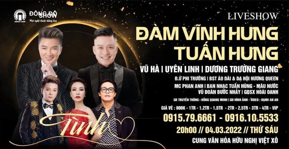 Quốc Bảo, Đàm Vĩnh Hưng, Tuấn Hưng tổ chức đêm nhạc 