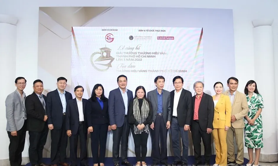 Các đại biểu tham dự lễ công bố Giải thưởng Thương hiệu Vàng TPHCM lần 3 năm 2022. Ảnh: hcmcpv