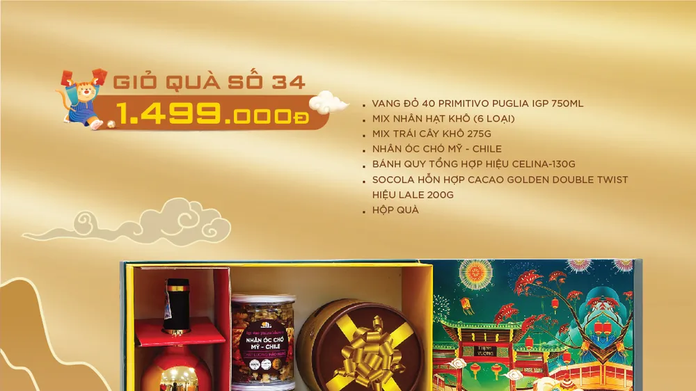 Đa dạng hình thức giỏ quà Tết tại hệ thống bán lẻ SATRA