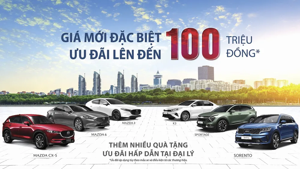 Thaco Auto công bố giá bán mới và tăng ưu đãi cho các dòng xe Kia và Mazda 