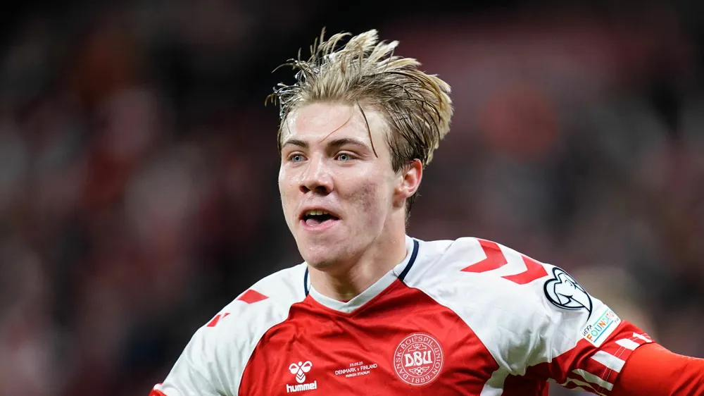 Chân sút Rasmus Hojlund của đội tuyển Đan Mạch