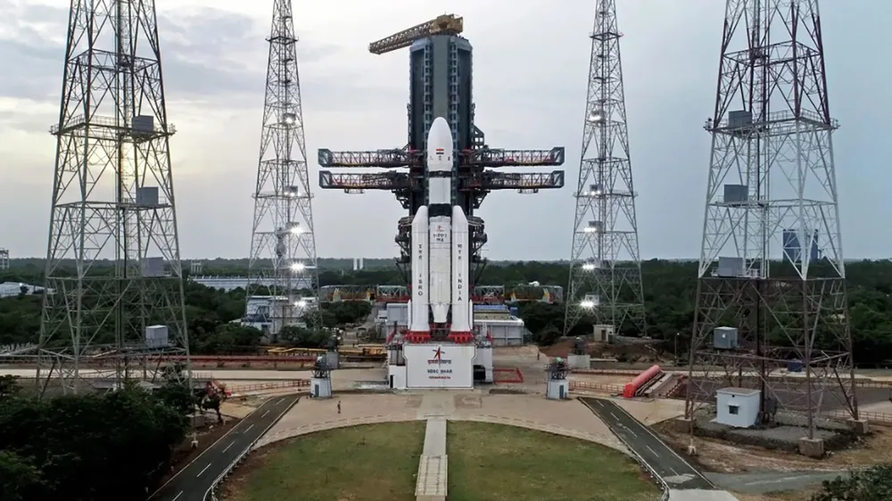 Tàu vũ trụ Chandrayaan-3 tại bệ phóng