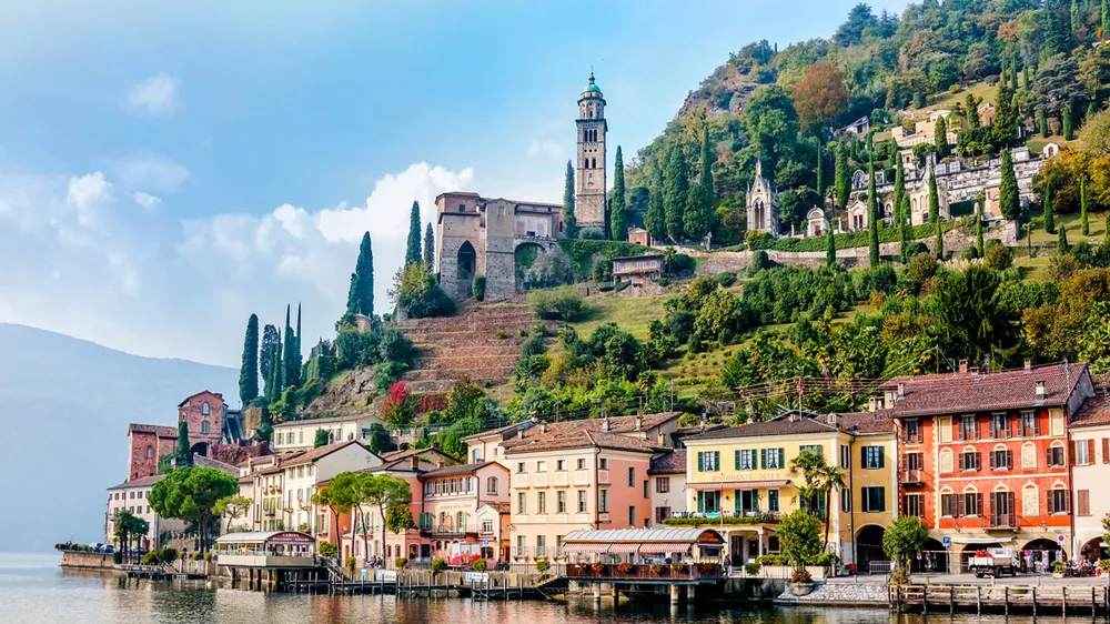 Làng Morcote ở vùng Ticino
