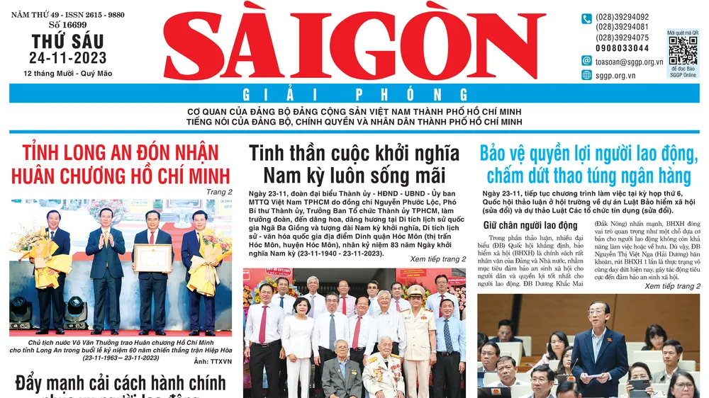 Sài Gòn Giải Phóng - ngày 24/11/2023