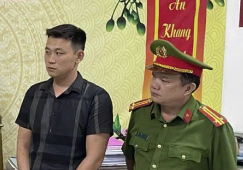 Quách Minh Nhựt tại cơ quan công an