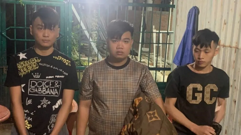 Các đối tượng Quân, Tịnh, Phát. Ảnh: CACC