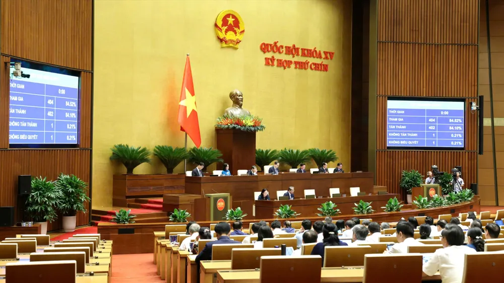 Quốc hội thông qua Nghị quyết về Chương trình giám sát của Quốc hội năm 2026. Ảnh: QUANG PHÚC