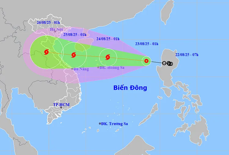 Áp thấp nhiệt đới đã vào Biển Đông, hôm nay thành bão số 5