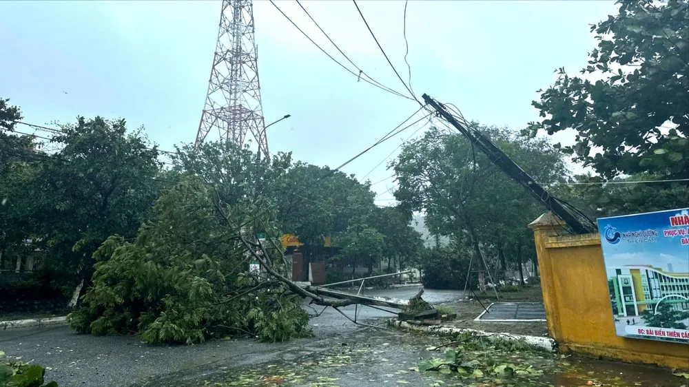 Bão số 5 vào đất liền từ Nghệ An đến Hà Tĩnh, 6 tỉnh Bắc bộ và Trung bộ mưa lớn