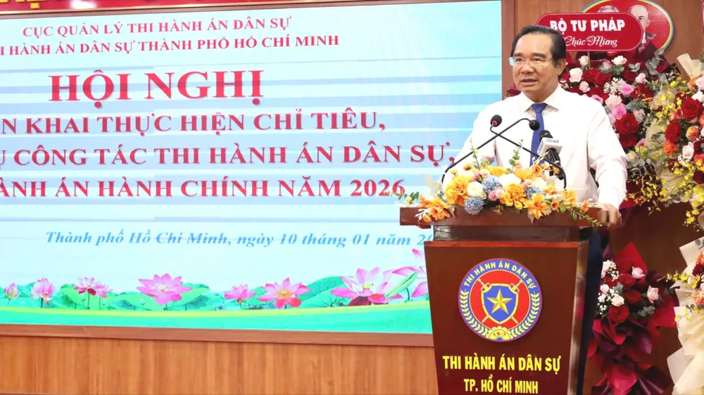 Năm 2025, số tiền Thi hành án dân sự TPHCM giải quyết chiếm hơn 40% toàn quốc 