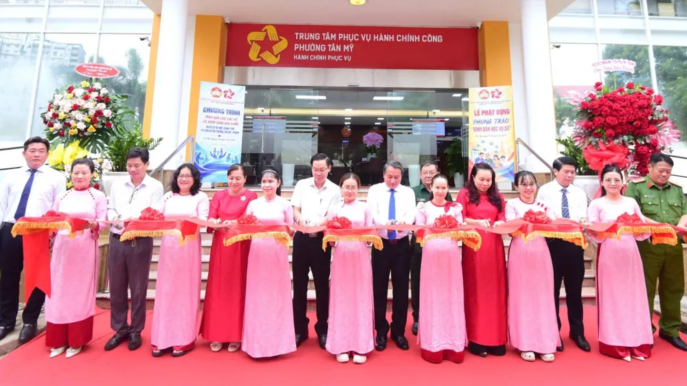 Trung tâm Phục vụ hành chính công phường Tân Mỹ chuyển về địa chỉ mới