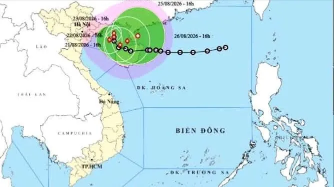 Áp thấp nhiệt đới đã mạnh lên thành bão số 4