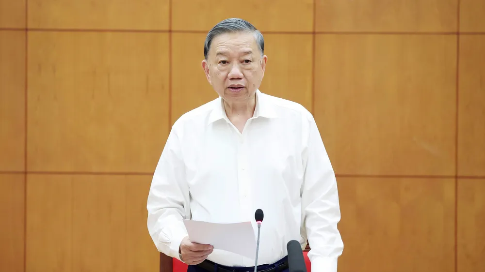 Tổng Bí thư, Chủ tịch nước Tô Lâm phát biểu chỉ đạo. Ảnh: TTXVN