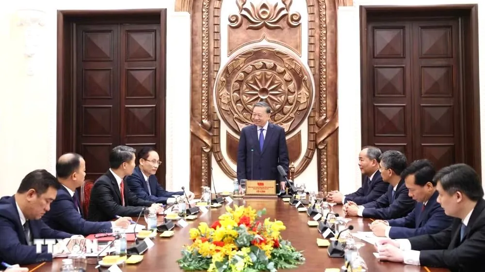 Tổng Bí thư, Chủ tịch nước Tô Lâm phát biểu chỉ đạo. Ảnh: TTXVN