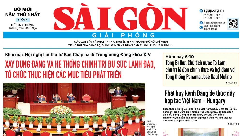 Báo Sài Gòn Giải Phóng ngày 6/10/2026