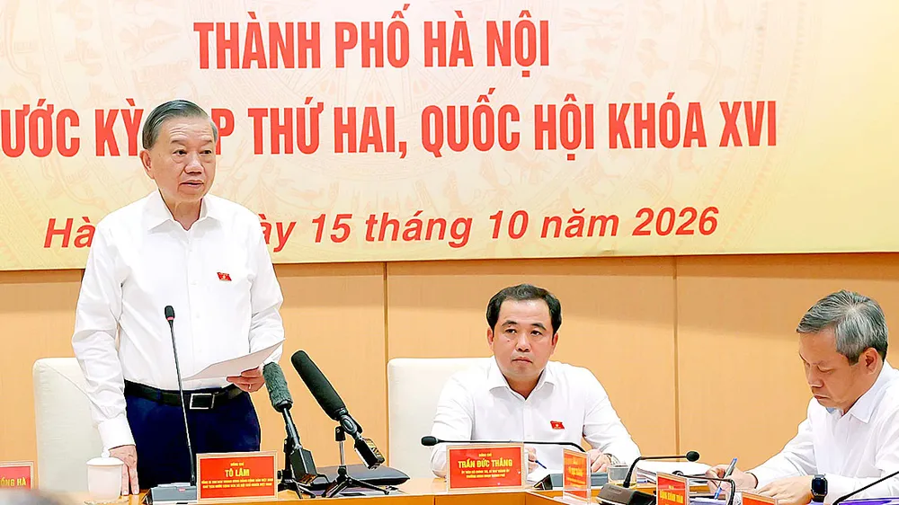 Tổng Bí thư, Chủ tịch nước Tô Lâm phát biểu tại buổi làm việc. Ảnh: TTXVN
