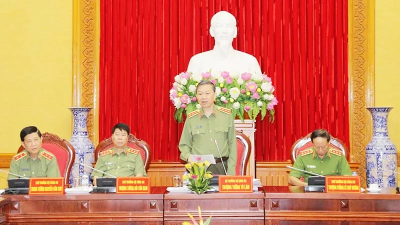 Thượng tướng Tô Lâm, Bộ trưởng Bộ Công an phát biểu tại hội nghị