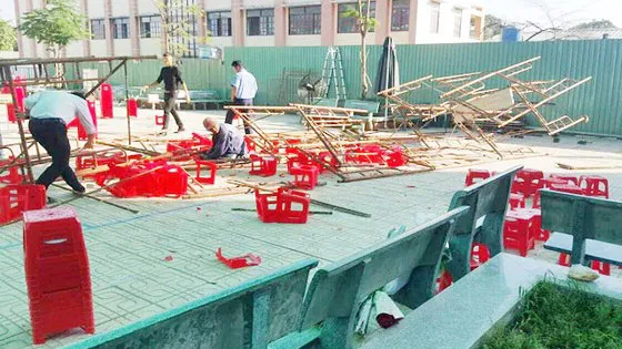 Vụ sập giàn giáo trong trường học tại Bình Chánh: Hầu hết học sinh sức khỏe đã ổn định