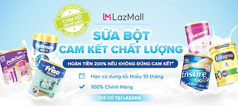 Lazada triển khai chương trình “Sữa bột cam kết chính hãng”