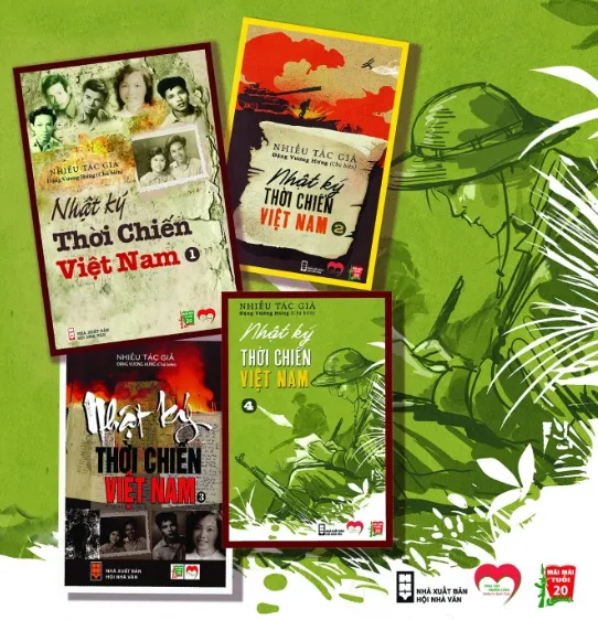 Bộ sách "Nhật ký thời chiến Việt Nam". Nguồn: Nhà xuất bản Hội Nhà văn