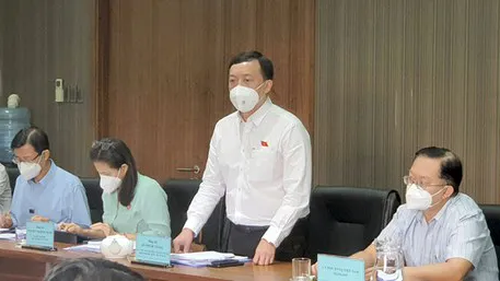 Ông Hà Phước Thắng phát biểu tại buổi giám sát
