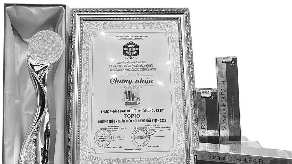 TPBVSK viên sủi Choles BT: Top 10 Thương hiệu - Nhãn hiệu nổi tiếng đất Việt năm 2022