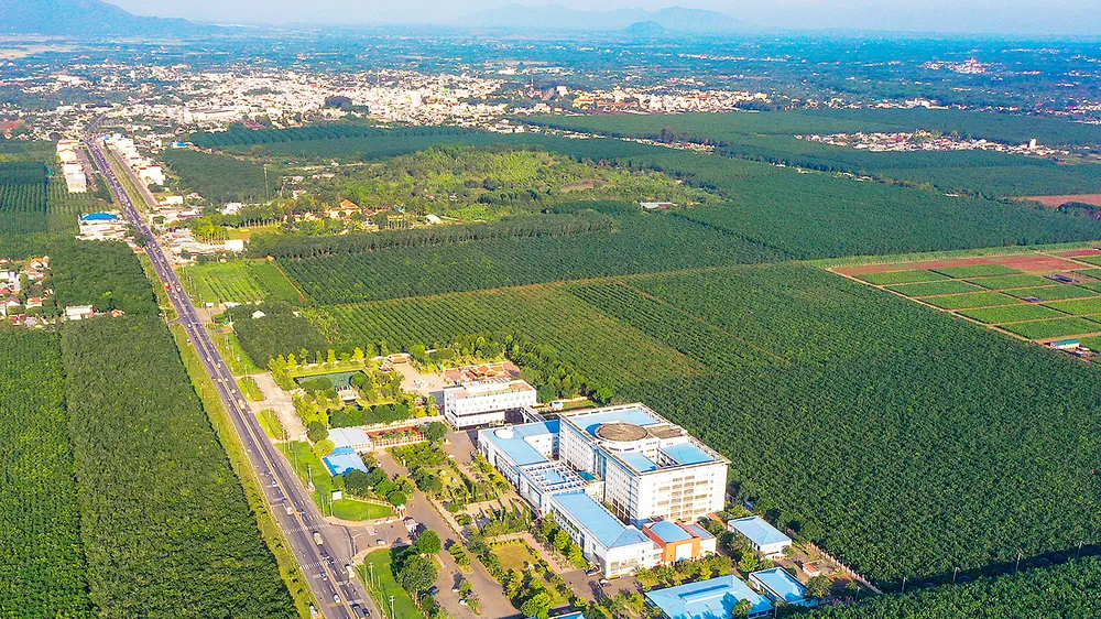 Toàn cảnh TP Long Khánh nhìn từ trên cao