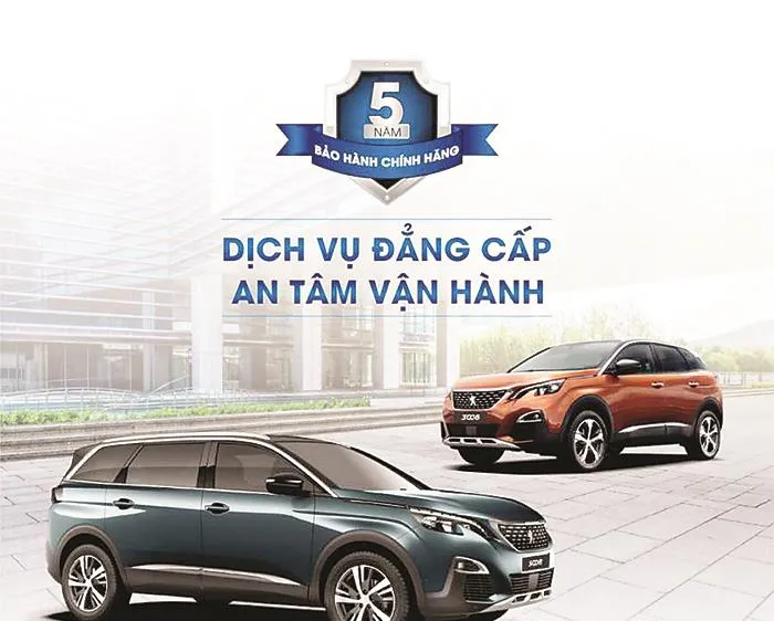 Mua xe Peugeot 5008, 3008 hưởng chế độ bảo hành 5 năm chính hãng