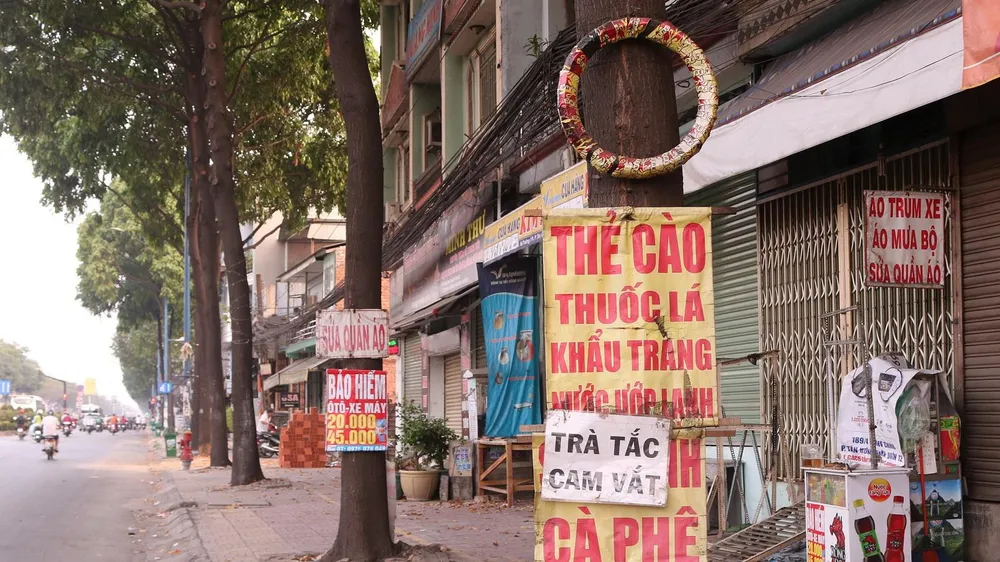 Cây xanh bị hủy hoại