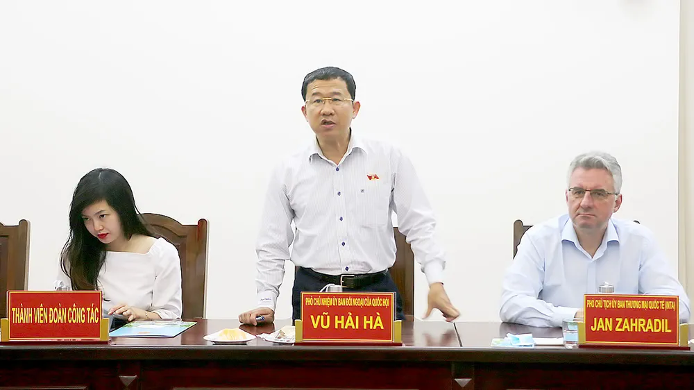  Ông Vũ Hải Hà, Phó Chủ nhiệm Ủy ban Đối ngoại của Quốc hội, phát biểu