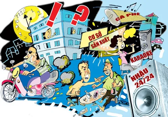 Sản xuất gây tiếng ồn trong khu dân cư