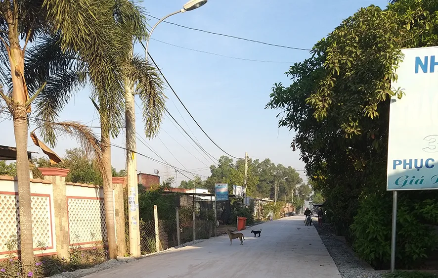 Con đường mới ở xã Trung Lập Thượng