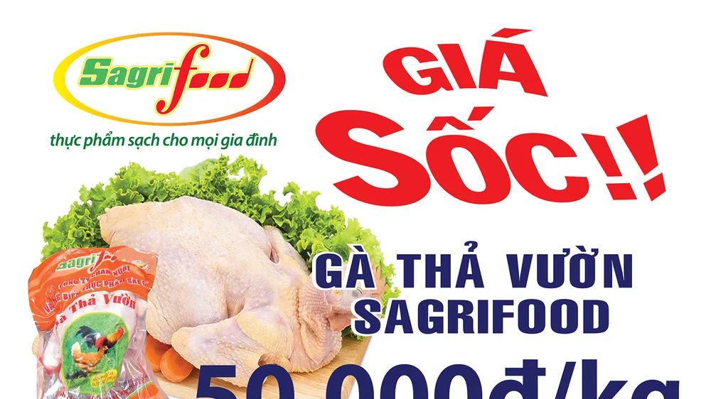 Thịt gà thả vườn Sagrifood 50.000đ/kg