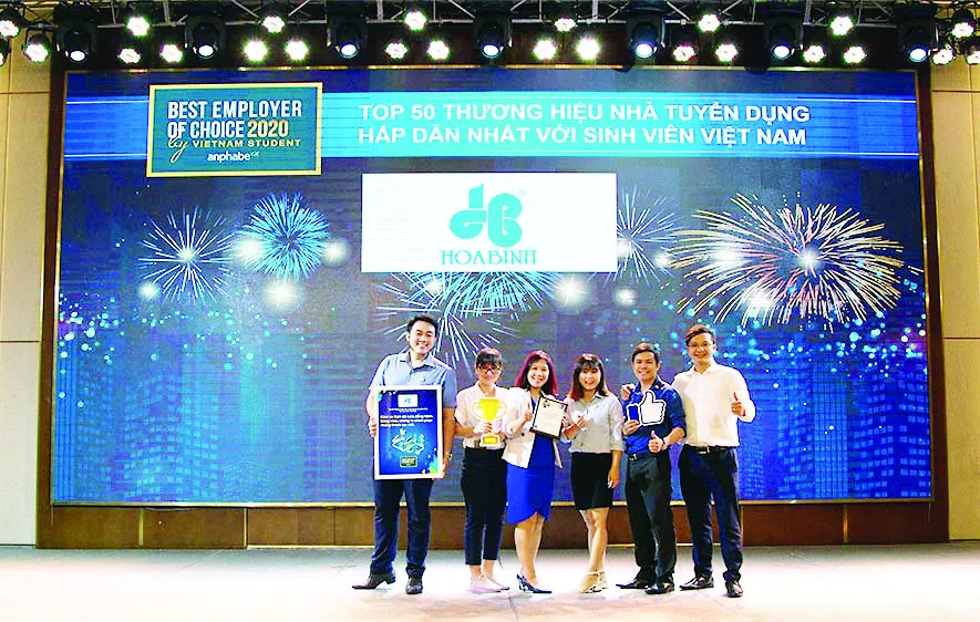 Hòa Bình lọt Tốp 50 Thương hiệu Nhà Tuyển dụng hấp dẫn với sinh viên Việt Nam 2020