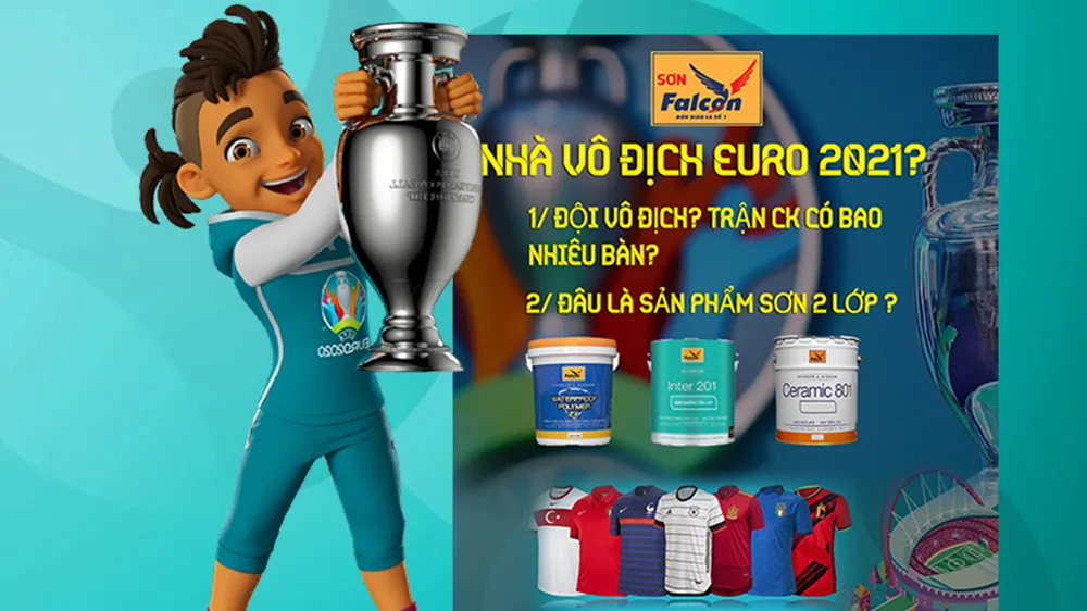 Dự đoán nhà vô địch Euro 2021 cùng thương hiệu Sơn Falcon