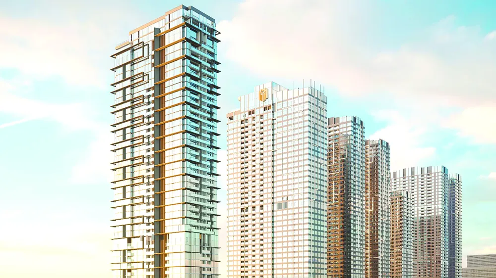 Phối cảnh tòa tháp Lake trong khu phức hợp bất động sản hàng hiệu Grand Marina, Saigon. Ảnh: Masterise Homes