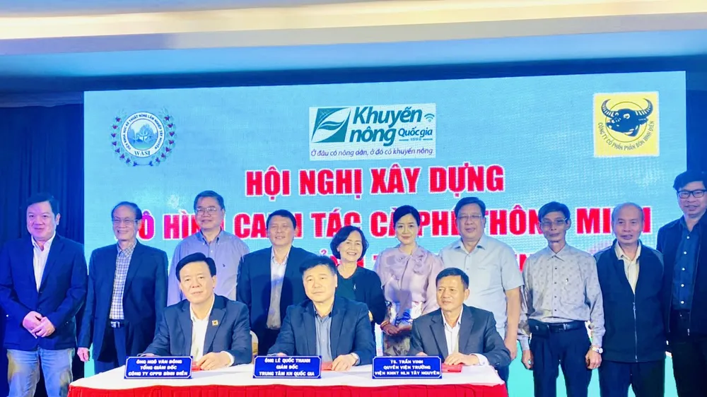 Các đơn vị cùng ký kết hợp tác "canh tác cà phê thông minh" cho 5 tỉnh Tây Nguyên