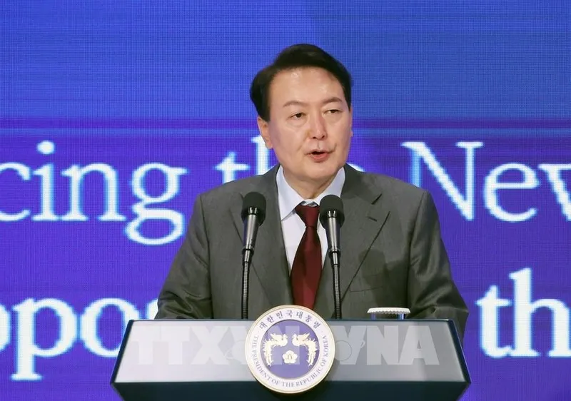 Tổng thống Hàn Quốc Yoon Suk-yeol. Ảnh: Yonhap/TTXVN