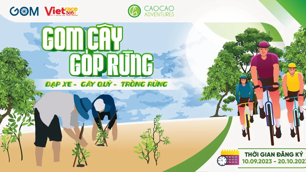 Đạp xe “Gom cây - Góp rừng”
