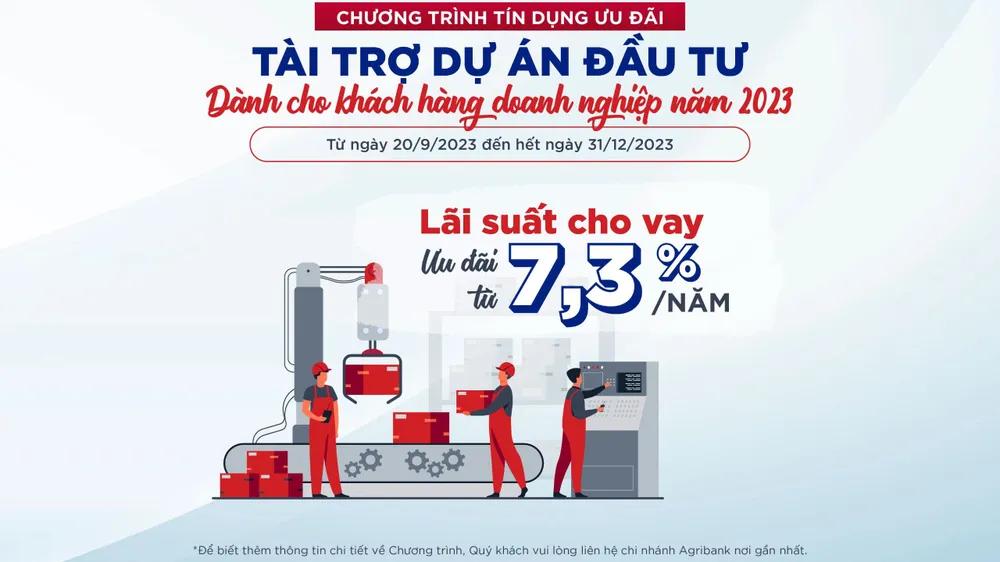 Agribank cho vay ưu đãi khách hàng doanh nghiệp đầu tư dự án 5 ngành trọng điểm năm 2023