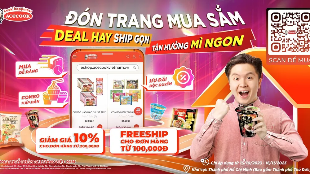 Acecook Việt Nam ra mắt trang web bán hàng thương mại điện tử