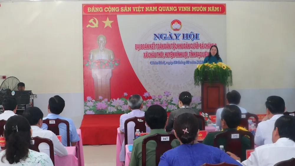 Phó Chủ tịch nước Võ Thị Ánh Xuân dự “Ngày hội Đại đoàn kết toàn dân tộc” tại tỉnh Bạc Liêu