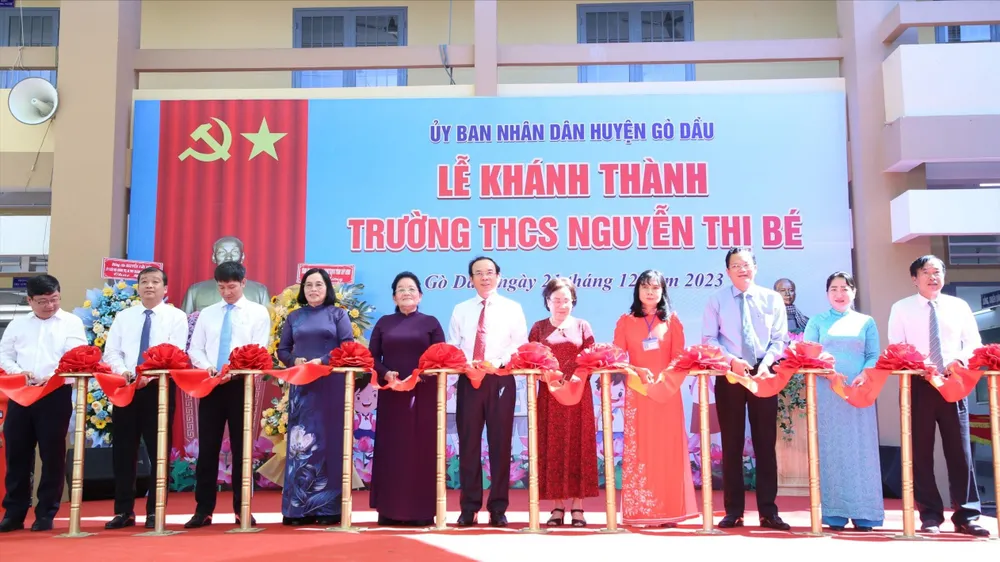 Ngôi trường thứ 9 mang tên Anh hùng lực lượng vũ trang nhân dân tại huyện Gò Dầu, tỉnh Tây Ninh