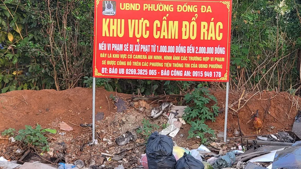 Đổ rác nơi cấm đổ