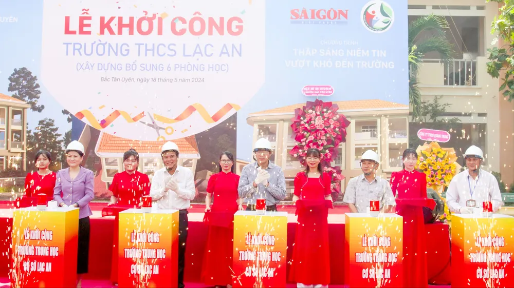 Xây phòng học mới tại Trường THCS Lạc An (huyện Bắc Tân Uyên, tỉnh Bình Dương): Khích lệ học sinh vươn lên