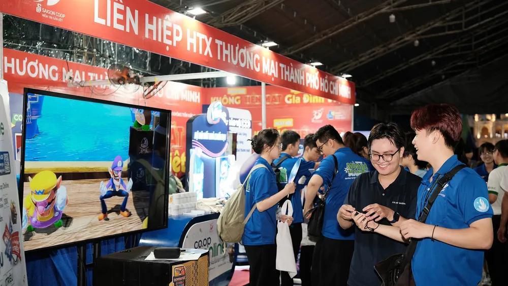 Gian hàng của Saigon Co.op tại lễ hội không tiền mặt
