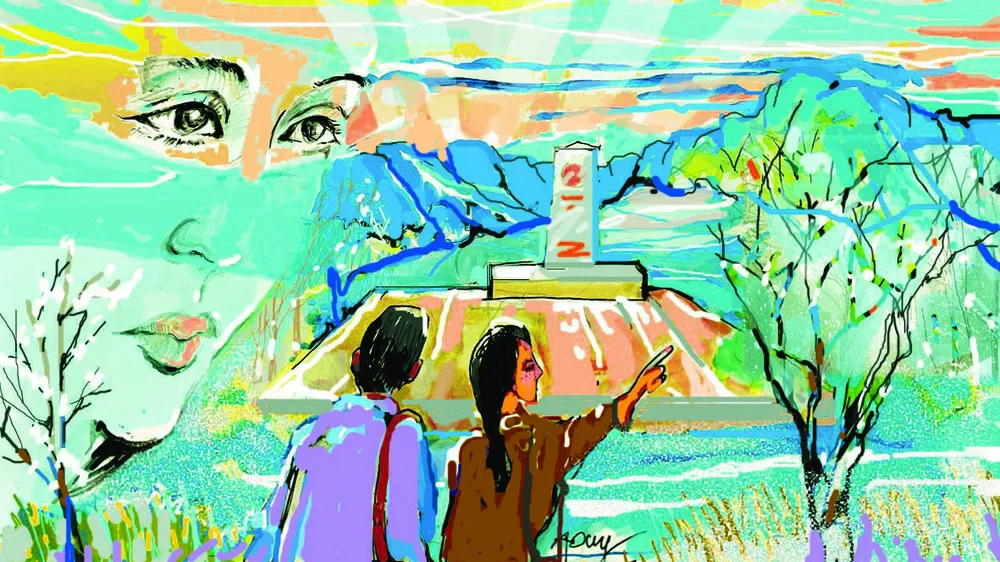 Trên đỉnh Khoan La San đầy gió