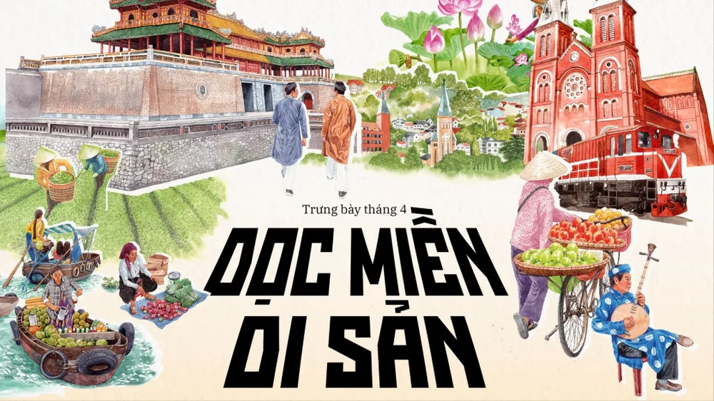 Khám phá 112 tác phẩm màu nước tại "Dọc miền di sản"